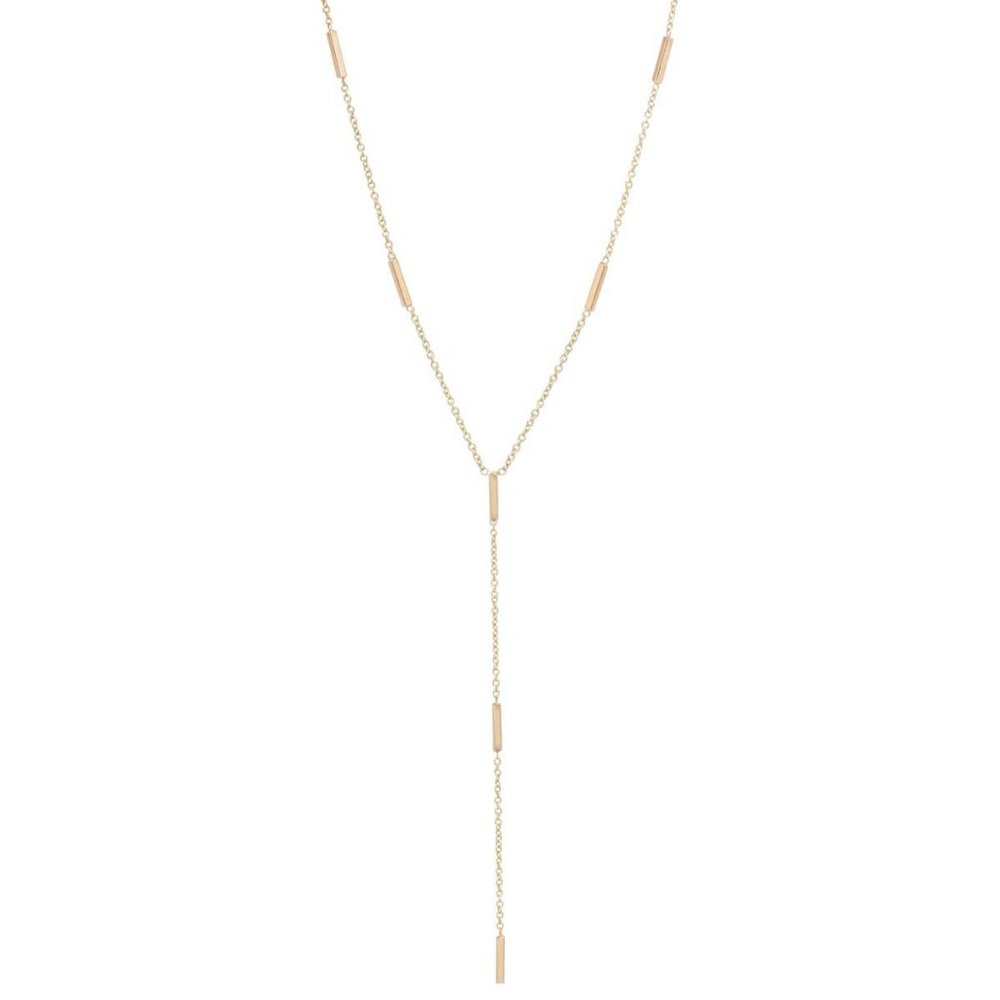 Zoe Chicco 14 Karat Gold Bar Chain Lariat Necklace - NWOT